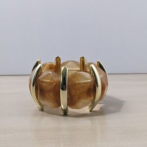 Gold and Brown Chunky Bracelet